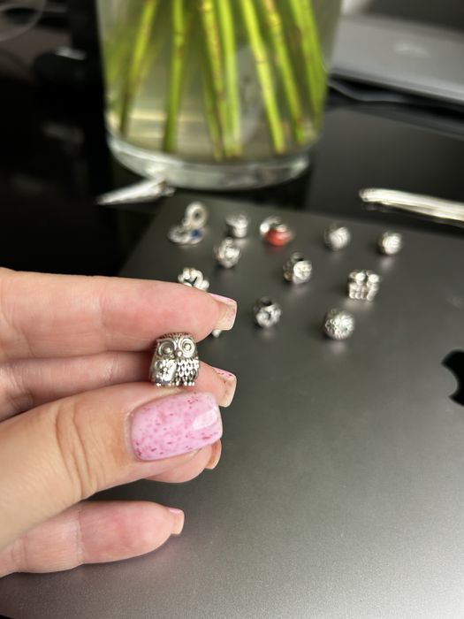 Шарм срібний, Pandora. Сова з совенком