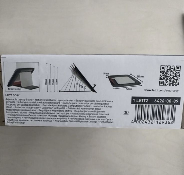 Podstawa pod laptop LEITZ ERGO COSY grafitowa