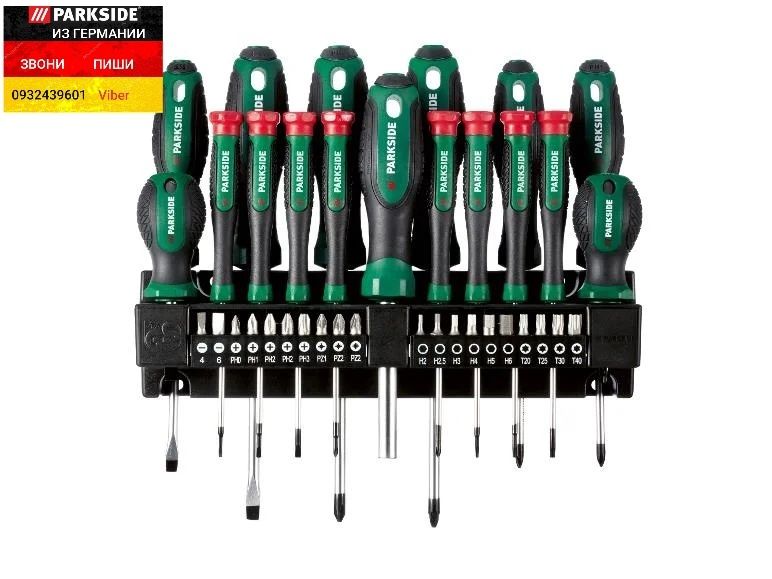 Набор отверток 37шт из ГЕРМАНИИ Parkside набір викруток і біт з кріпле