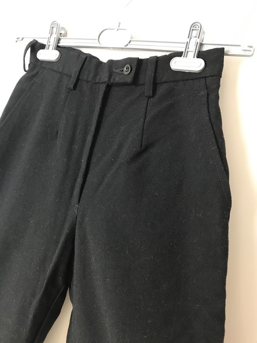 Czarne eleganckie wełniane spodnie Turner Virr, perełka vintage
