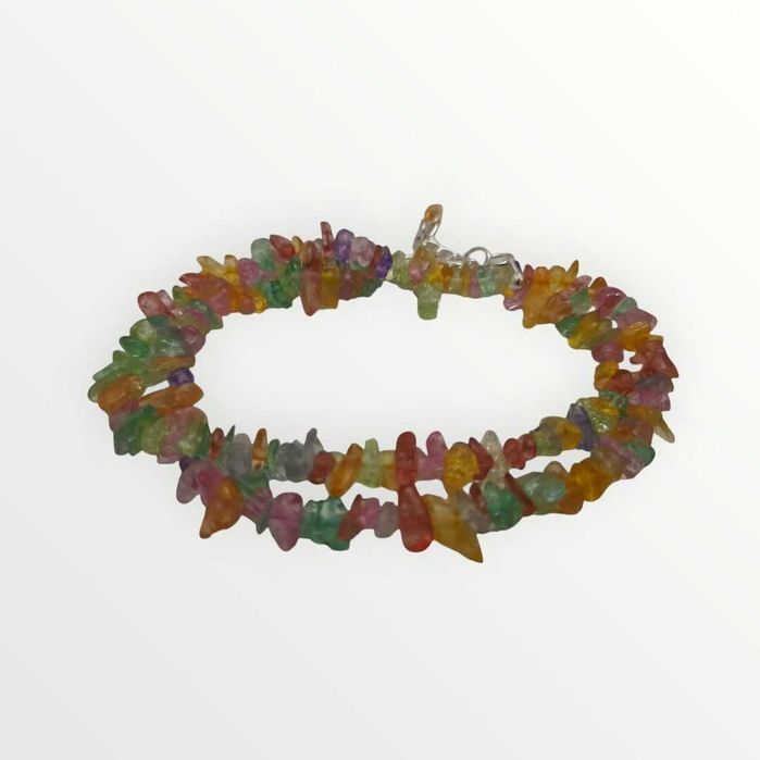 Szklany naszyjnik - multikolor
