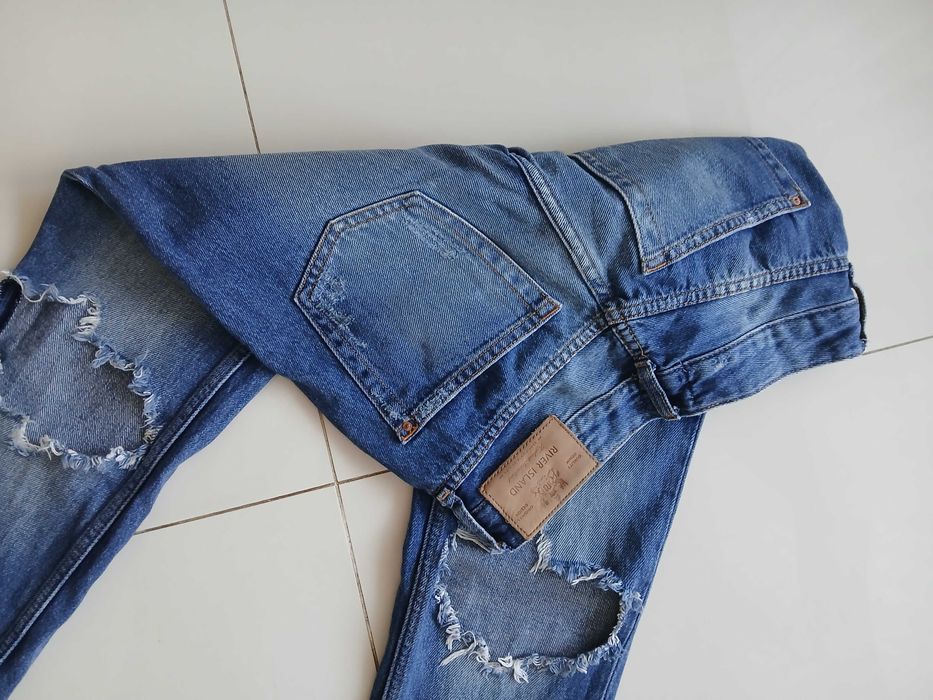 RIVER ISLAND jeansy dziury mom 36 S 34 XS