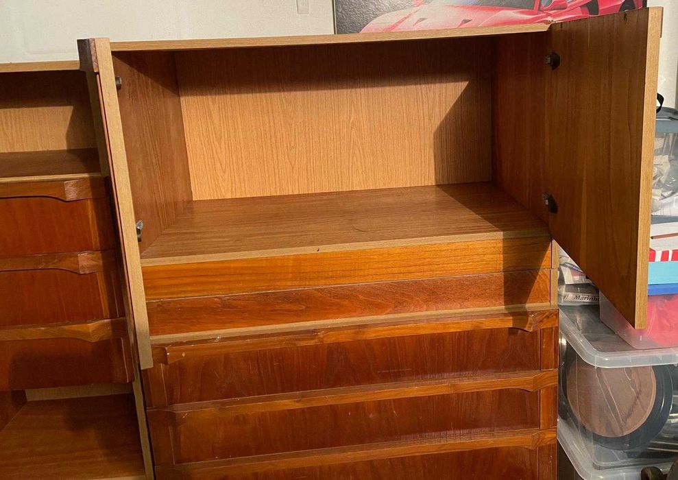 Conjunto 4 Módulos Madeira Vintage 165cm – Gavetas + Armários | 70€