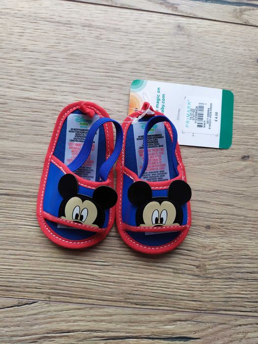 Nowe buciki niechodki z myszką miki 3-6 m 68 cm