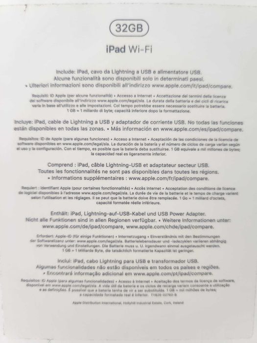 iPad (5th Generation) Wi-Fi, 9.7-inch Multi-Touch Display64409551104770121