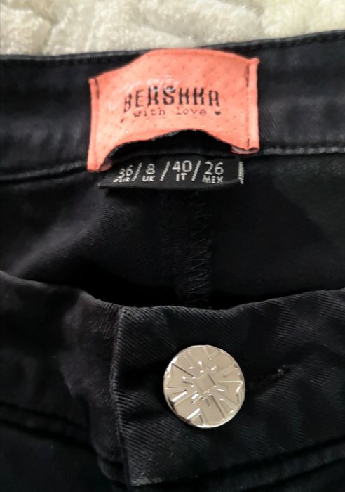 Calças de ganga preta tam 36