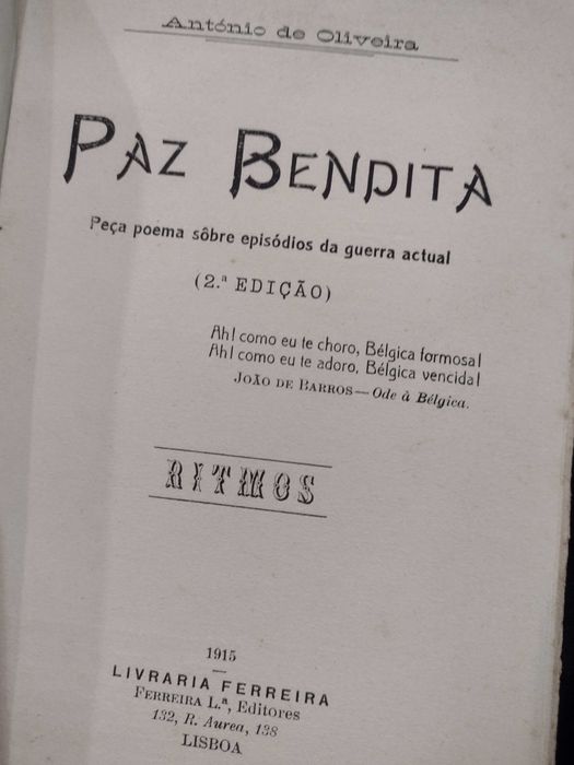 Paz Bendita - António de Oliveira 1915