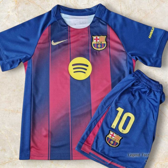 Lamine Yamal Strój FC Barcelona  Dziecięcy Komplet Zestaw Koszulka spodenki getry