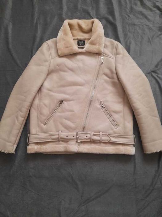Kremowa kurtka pilotka kożuszek C&A rozm 44