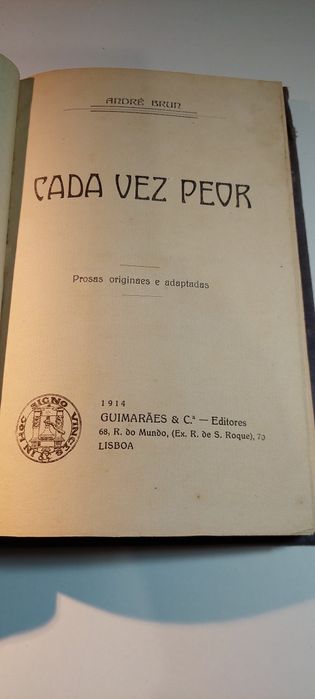 Cada Vez Peor - André Brun (1ª edição, 1914)
