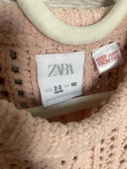 Sweterek zara 98 ażurkowy