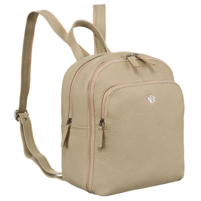 Plecak Damski ROVICKY Skórzany Klasyczny Mały Miejski Beżowy PLECACZEK