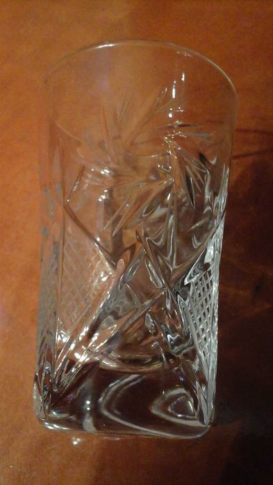 Кришталеві стопочки  плюс рюмочки. 7штук. Текст!