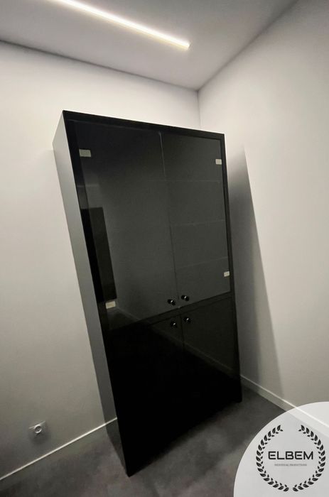 Witryna Glamour / czarne szkło