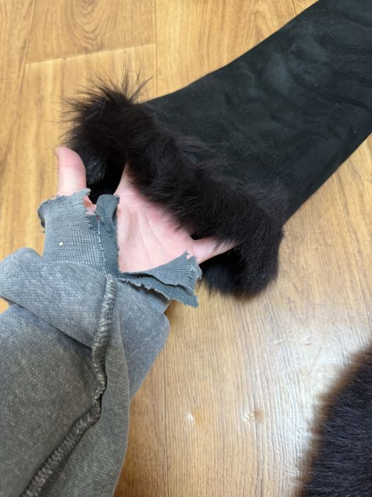 Дублянка чорна натуральна з песцом