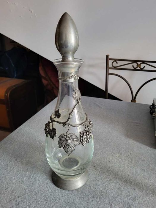 Garrafa em Cristal e Estanho Artimex