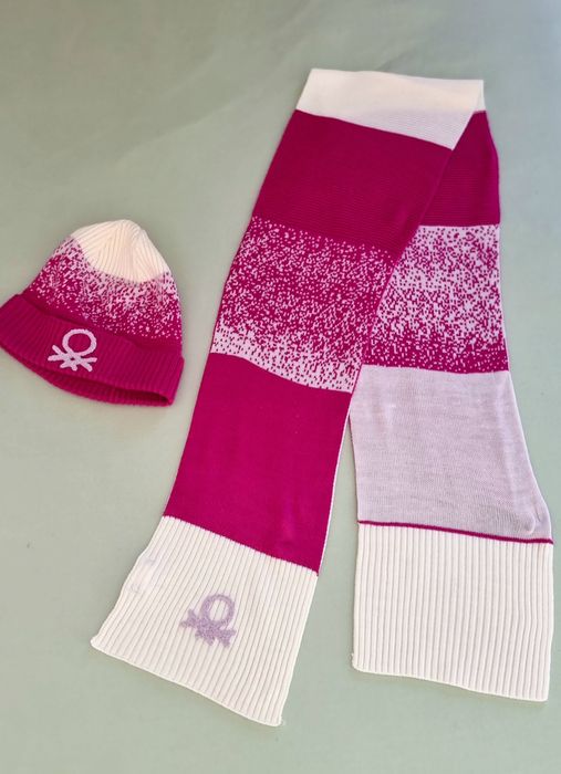 Benetton Czapka i szalik Komplet XS od 1-5 lat