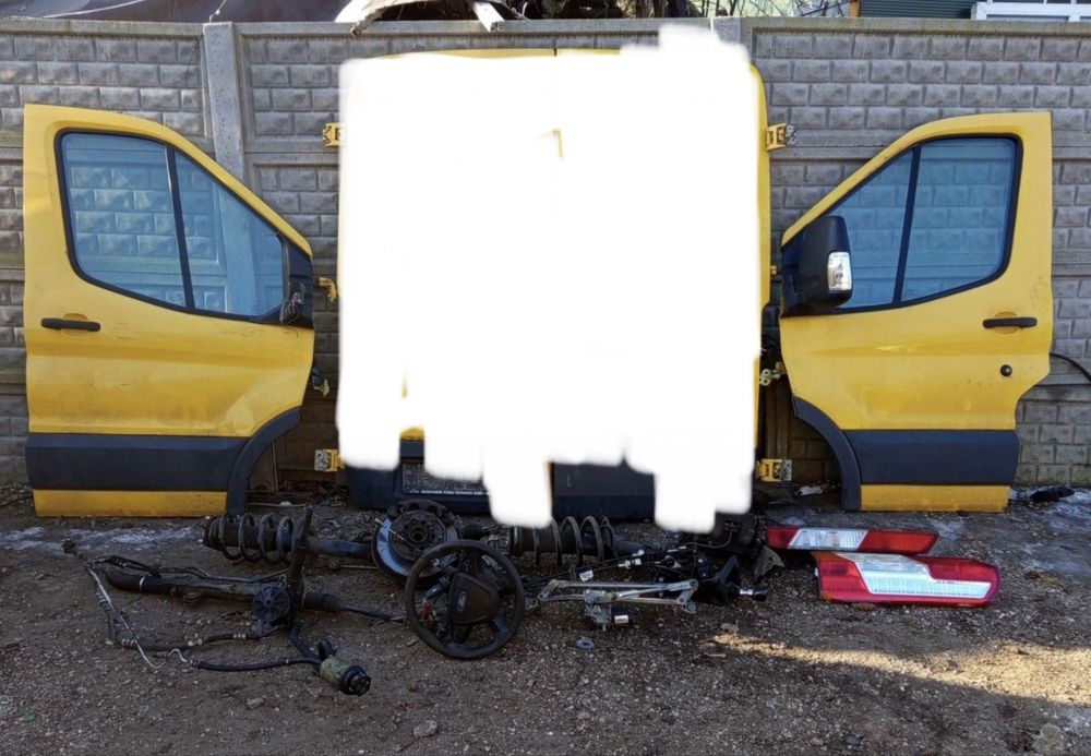 Ford transit mk8 przód kompletny H2 DHL drzwi kierowcy fotel pasażera