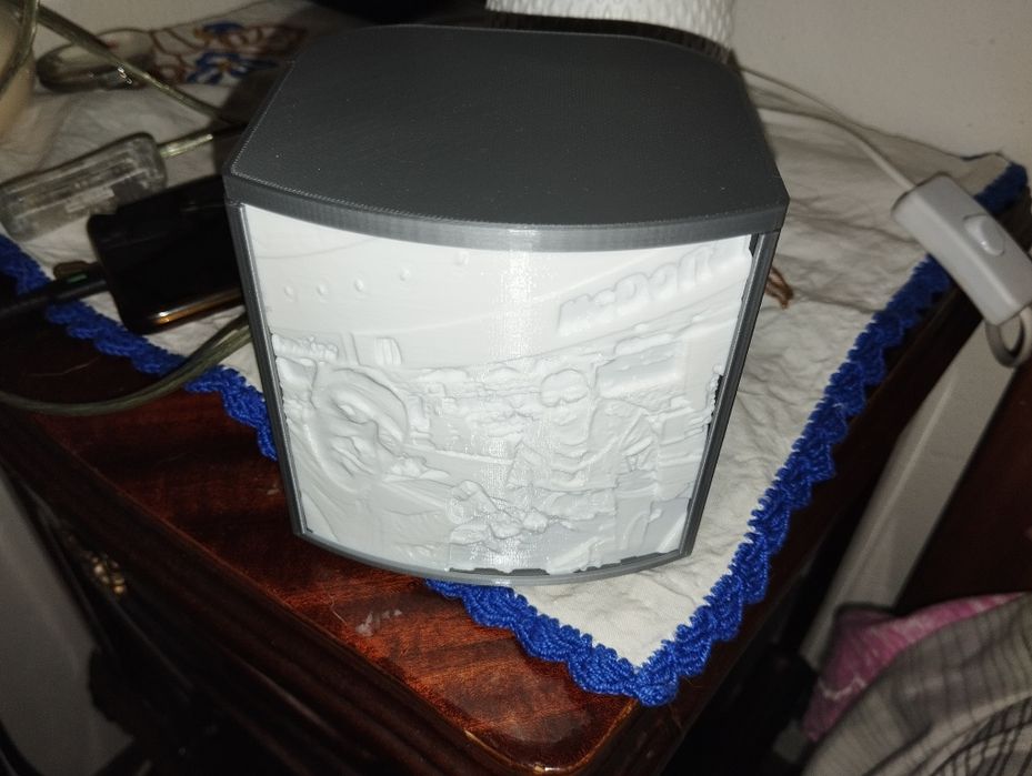 Candeeiro com foto em 3D [LITOPHANE]