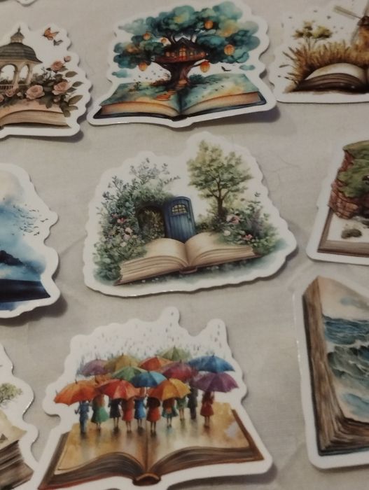 25 autocolantes livros de magia