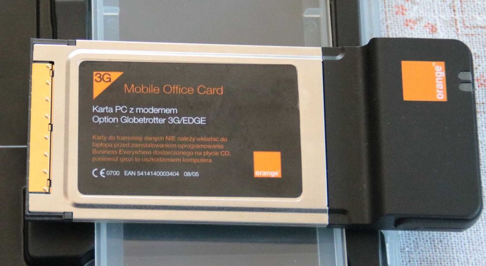 PCMCIA karta PC z modemem Option Globetrotter 3G/EDGE