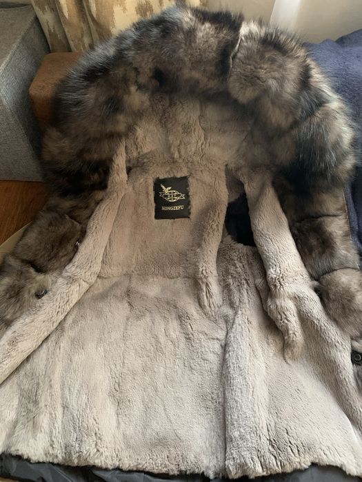 Parka z lisem naturalnym