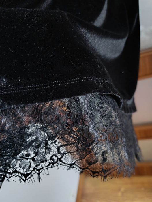 Sukienka aksamitna t-shirtowa oversize Asos rozmiar 44/46