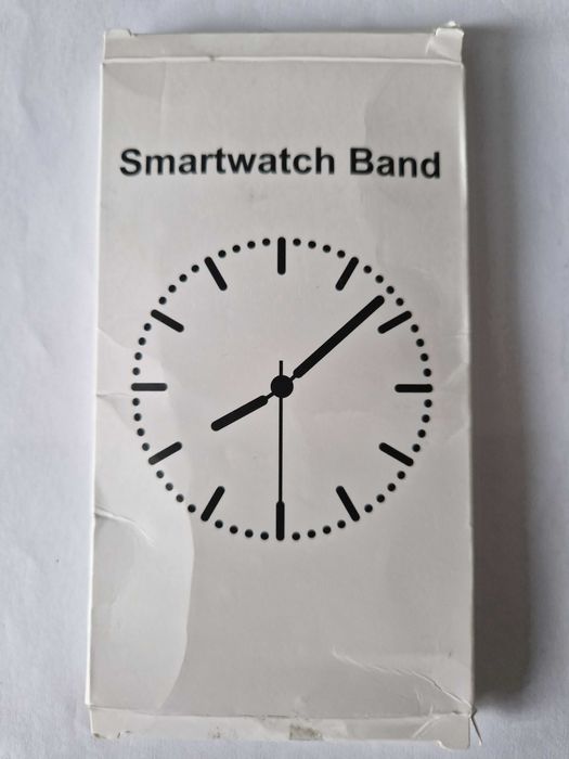 Granatowy skórzany pasek do smartwatch.