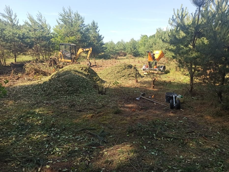 Usługi rębakiem/mielenie gałęzi
