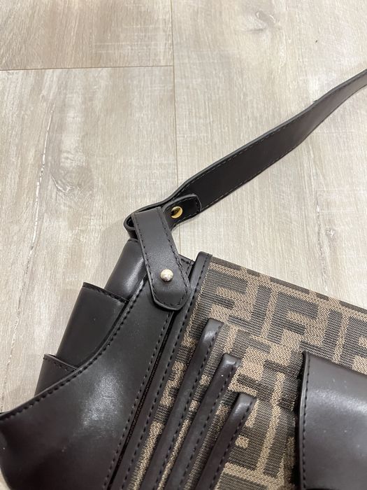 Torebka eko skora canvas brazowa przypomina fendi replika