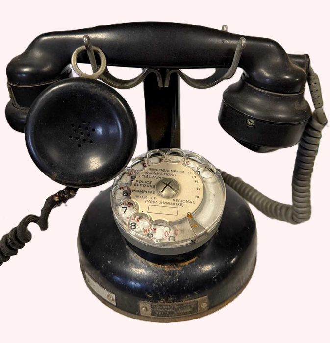 Zabytkowy Telefon Stacjonarny Appareil Mobile BCI 1924 Antyk