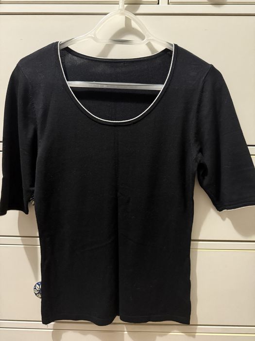 Czarna dzianinowa bluzka r. S/M