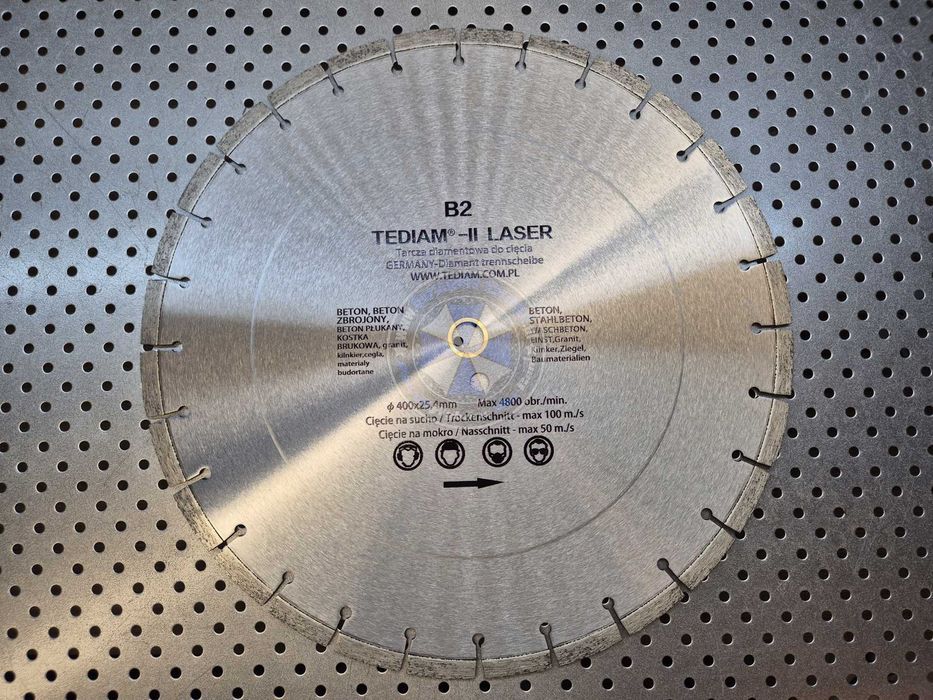 Tarcza Diamentrowa segmentowa do betonu granitu 400mm tarcza 400mm