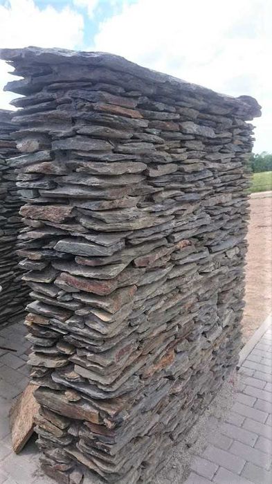 Łupek szarogłazowy elewacyjny 1-3 cm,  wysyłka kurierem