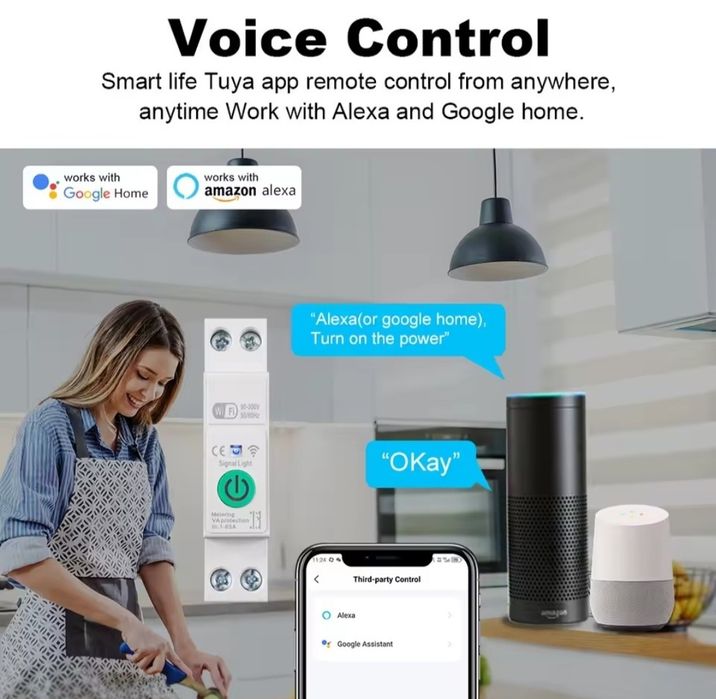 WiFi реле з моніторингом 63а