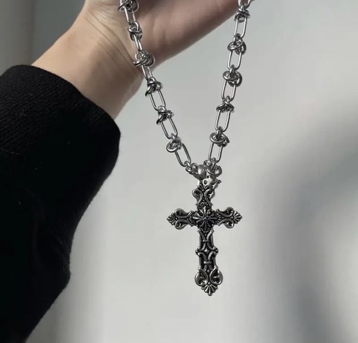 Новий чоловічий кулон хрестик, вінтажний хрестик, кулон хрест