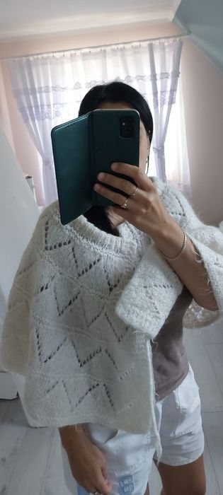 Peleryna wełniana poncze na komunię