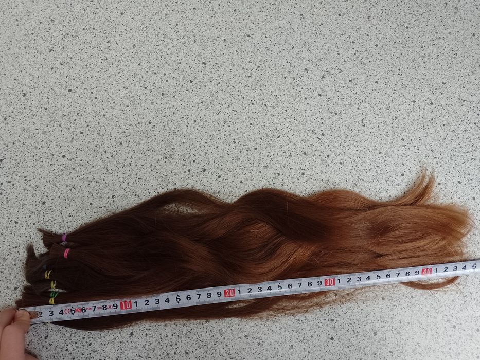 Włosy naturalne ciemny blond dziewicze 45 cm