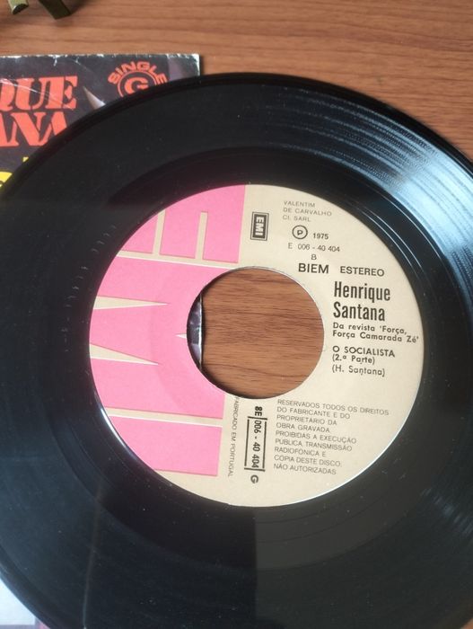 Disco de vinil single Henrique Santana - O Socialista'
