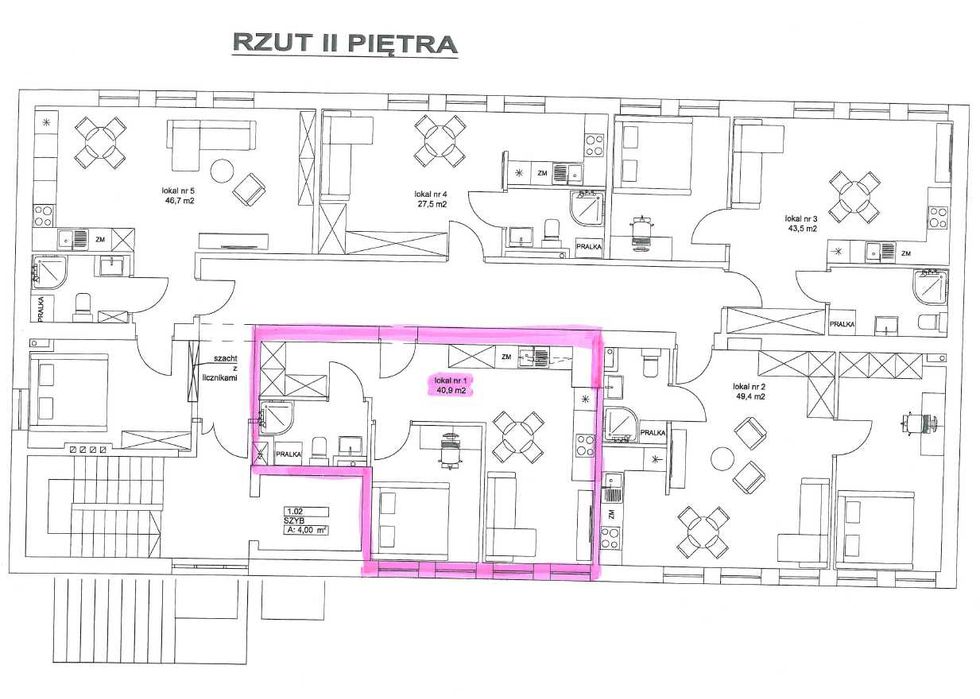 Lokal usługowy do wynajęcia 40,9 m2