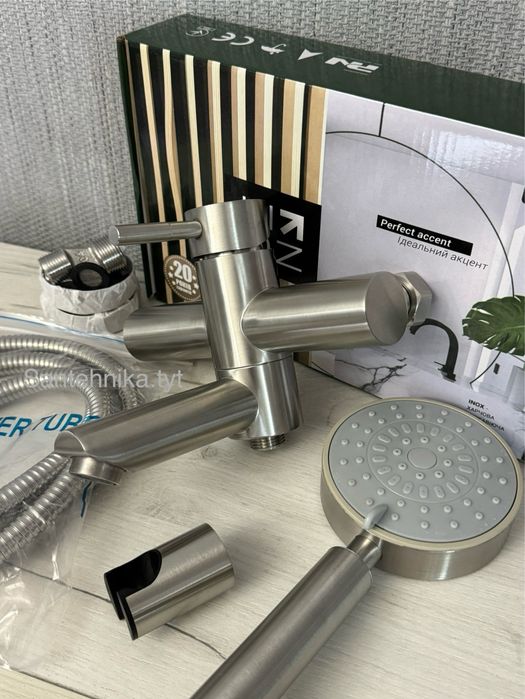 Смеситель для ванны нержавеющая сталь