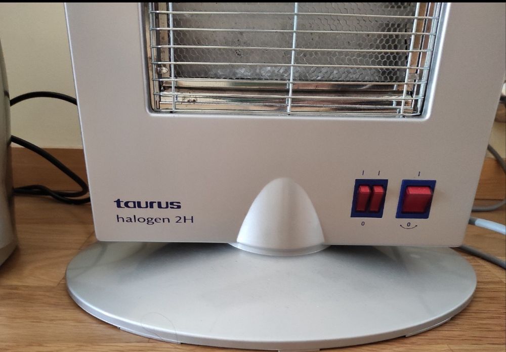 Aquecedor em funcionamento