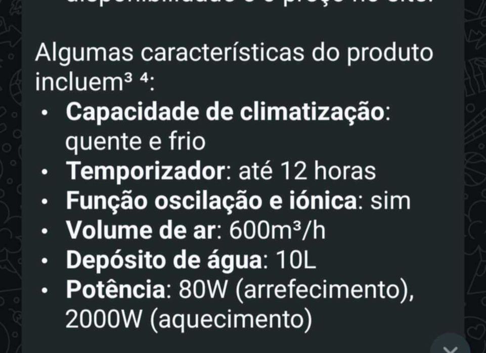 Portátil/ Climatizador/ Quente e Frio