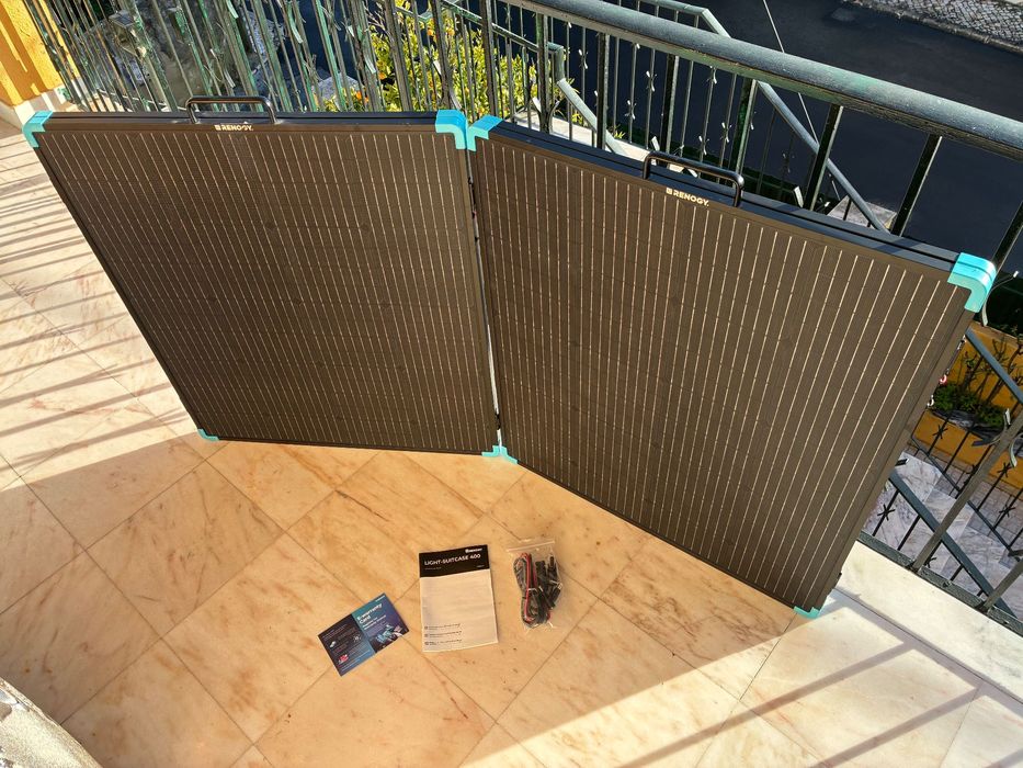 Painéis solares portáteis da renogy com 400w   Compatível C/ geradores