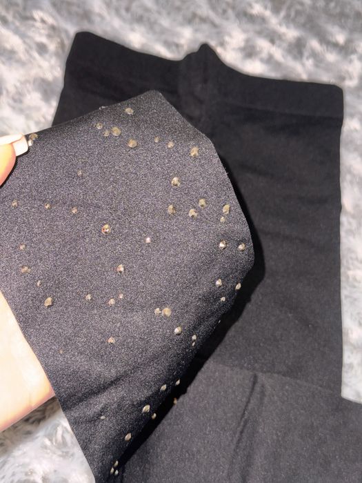 Kryjące czarne rajstopy z kryształkami Calzedonia 3/4 M/L