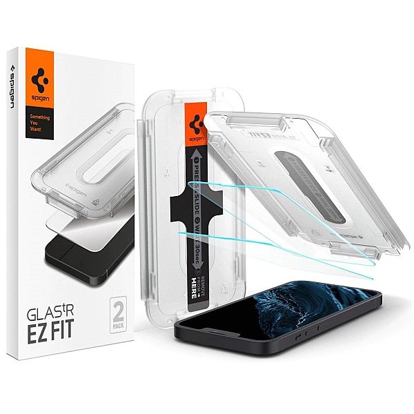 2x Szkło Hartowane Spigen Glas.tr ”EZ Fit” do iPhone 13 / 13 Pro / 14
