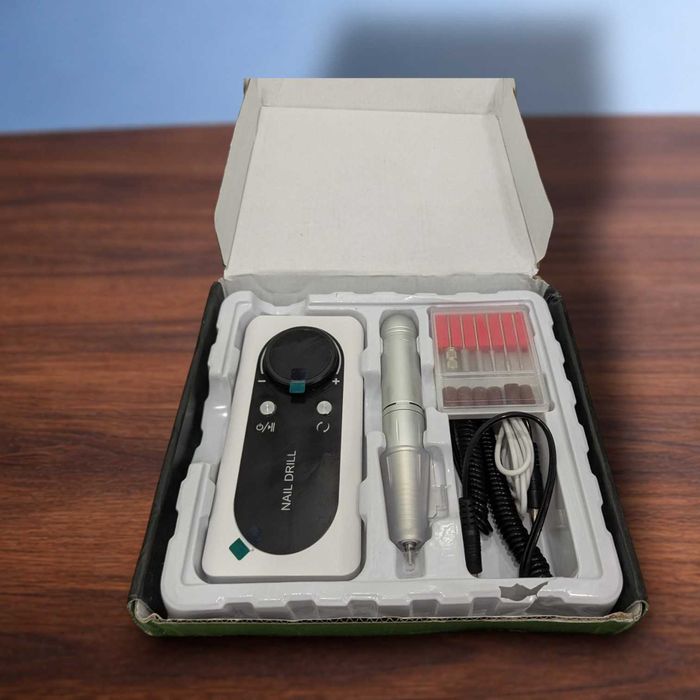 Електрична фреза для манікюру 45000 RPM, акумуляторна, LCD дисплей