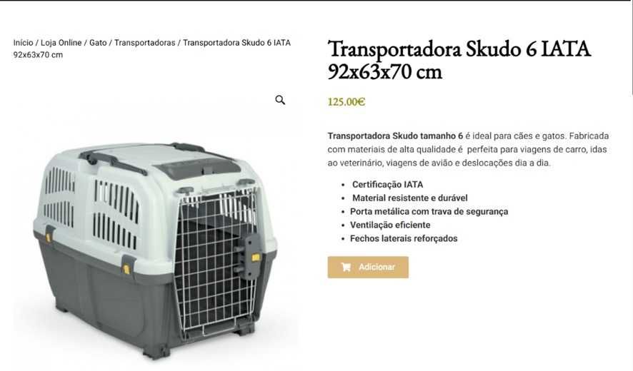 Caixa Transporte Cães Avião Skudo 6 IATA