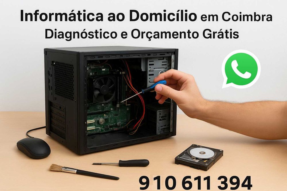 Reparação Pc Domicílio-Coimbra. Diagnóstico,Deslocação,Orçamento Gráti