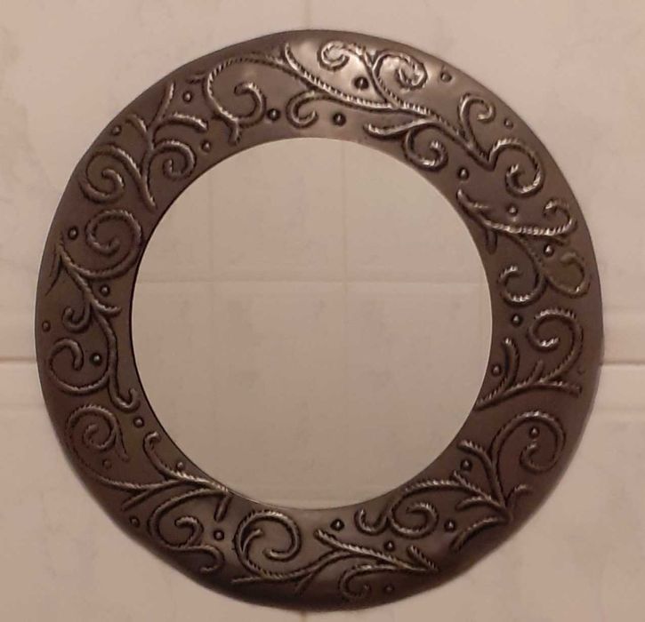 Espelho Redondo Prateado